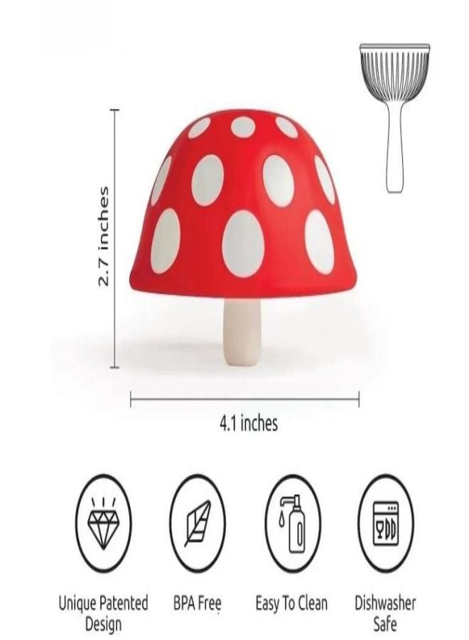TCJ Red Mushroom funnel Home mini multi-functional kitchen tool Wine and oil filling Fashion funnel Table ornament - Image 4