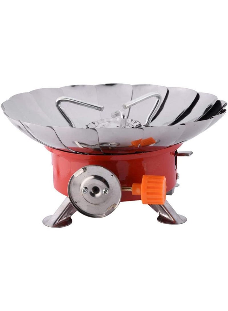 GO2CAMPS Portable Windproof Mini Camping Stove with Foldable Legs & Built-in Flame Control | Compact Outdoor Gas Burner with 1 Pc Butane Gas Cartridge – Ideal for Camping, Hiking, Backpacking, Picnics & Emergency Use - Image 2