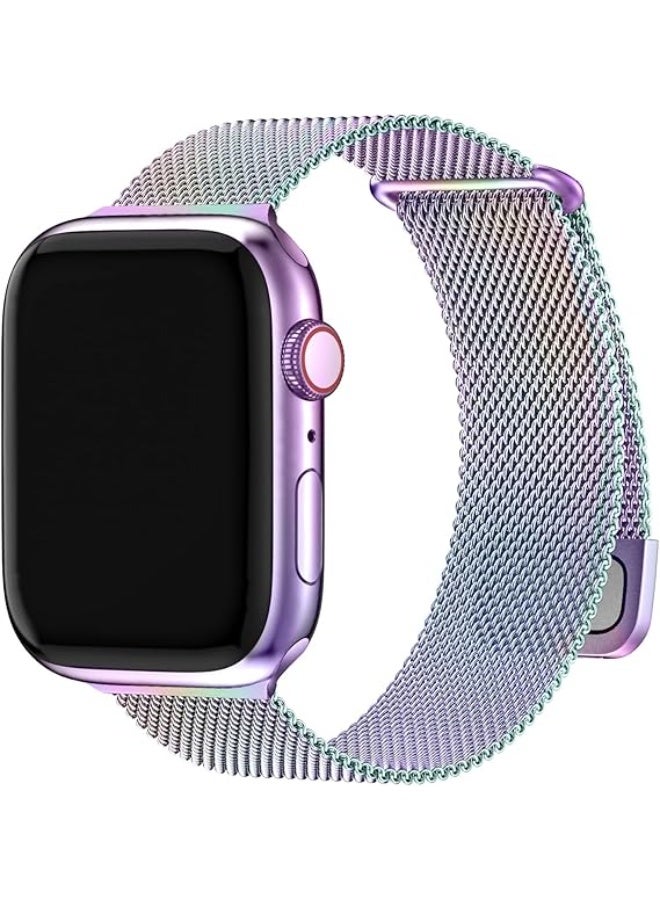 Compatible with Apple Watch Strap 49mm 46mm 45mm 44mm 42mm 41mm 40mm 38mm Women Men, Milanese Loop Apple Watch Band Ultra 3/2/1 SE3/2/1 iwatch Series 11 10 9 8 7 6 5 4 3 2 1