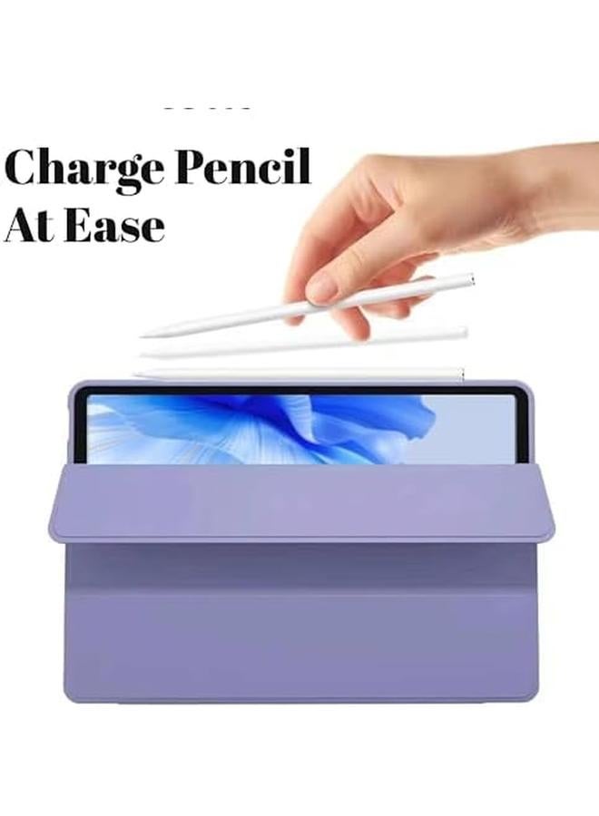 erorex حافظة متوافقة مع هواوي ميتباد 11.5" 2023 ميتباد إير 11.5" حافظة تابلت رقيقة قابلة للطي ثلاثية الص folding مقاومة للصدمات مصنوعة من TPU ناعم مع وظيفة استيقاظ تلقائي للنوم لمتباد 11.5 بنفسجي - Image 4