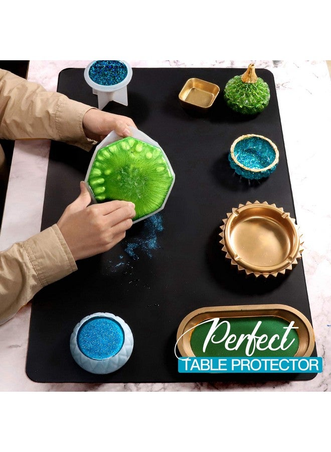 LEOBRO Silicone Mat, 23.4”x 15.6” Large Silicone Mat for Crafts, Resin Molds, Playdough Mat, Nonstick Clay Mat, Thick Silicone Sheet, Black - Image 4