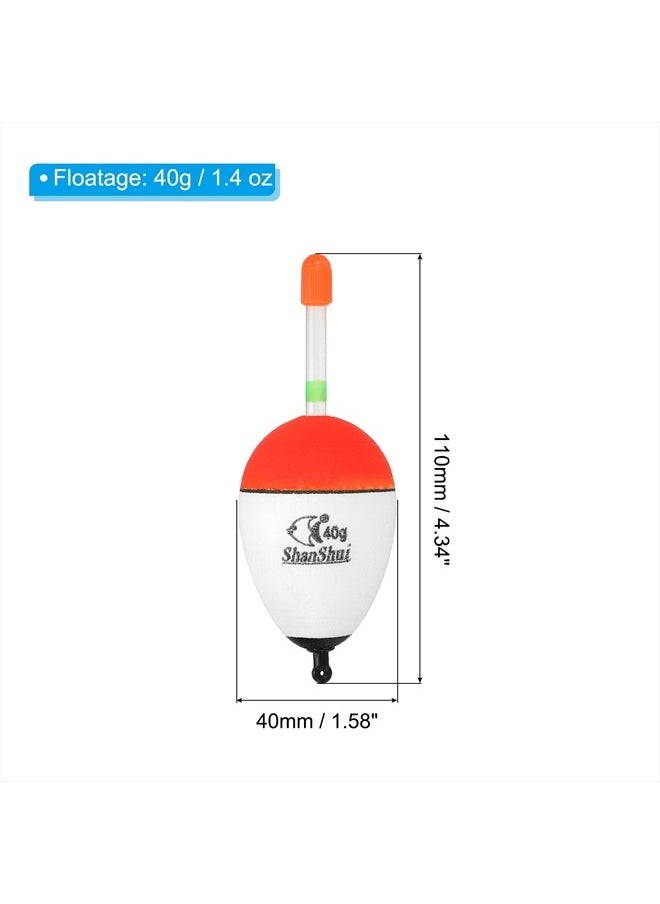PATIKIL 1.4oz Fishing Bobbers, 5 Pack EVA Fishing Float for Saltwater Freshwater Fishing, White  - Image 2