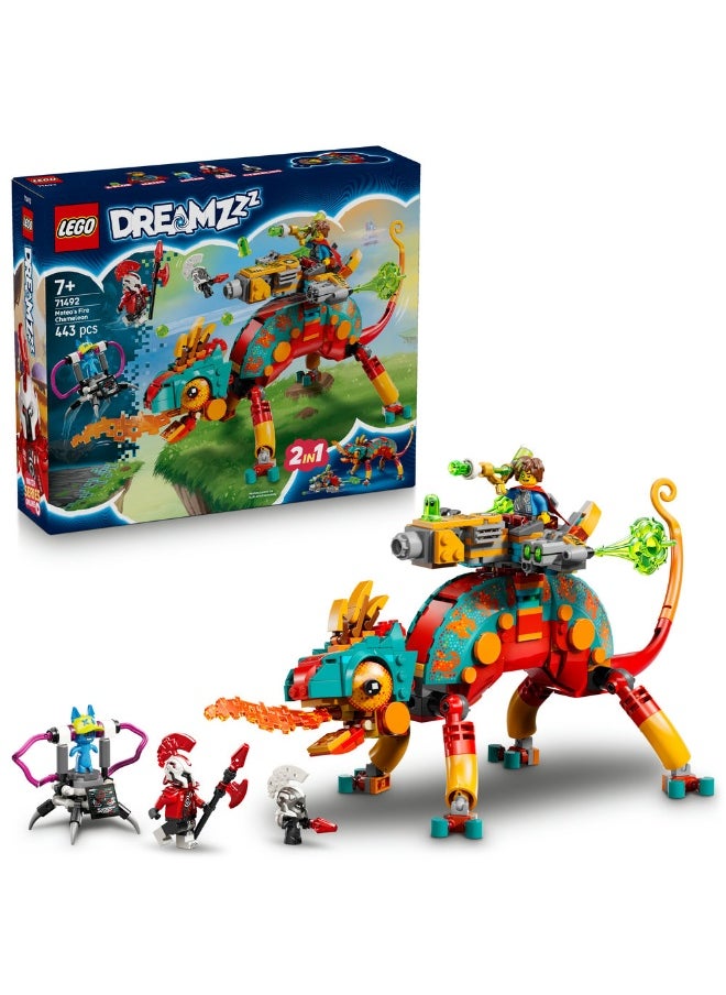 LEGO Dreamzzz Mateo'S Fire Chameleon 71492 (443) Pieces  - Image 1