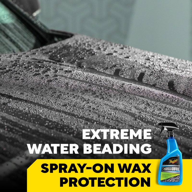 Meguiar's Hybrid Ceramic Wax, Easy-to-Use Spray Wax for Car Detailing with the Superior Protective Power of Advanced SiO2 Hybrid Barrier Technology, 26 Oz Spray Bottle - Image 2