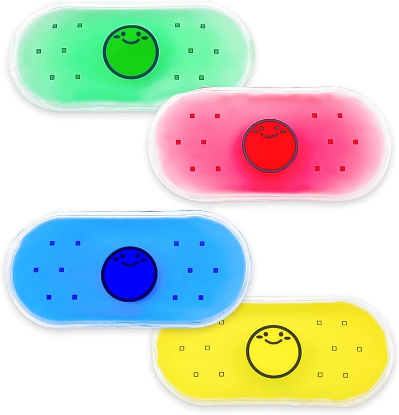 Couleurs Kids Ice Pack Hot or Cold Pack Gel Cooling Pad Reusable for Injuries Medical HealthSwelling and Pain Relief Tired Eyes Child Injury Headache Sinus Relief Smiling Ice Bag - Image 1