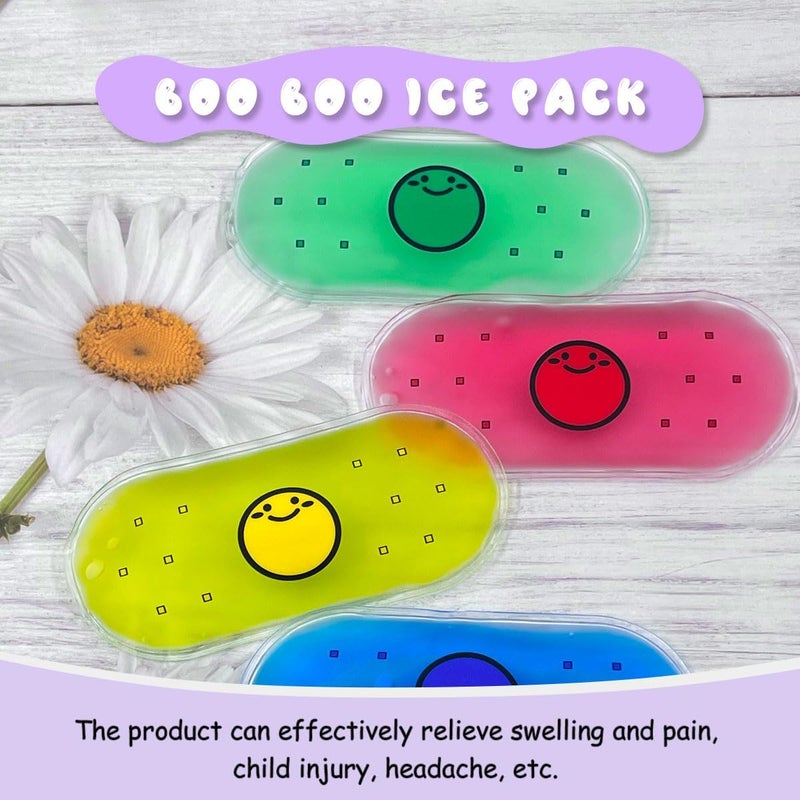 Couleurs Kids Ice Pack Hot or Cold Pack Gel Cooling Pad Reusable for Injuries Medical HealthSwelling and Pain Relief Tired Eyes Child Injury Headache Sinus Relief Smiling Ice Bag - Image 3