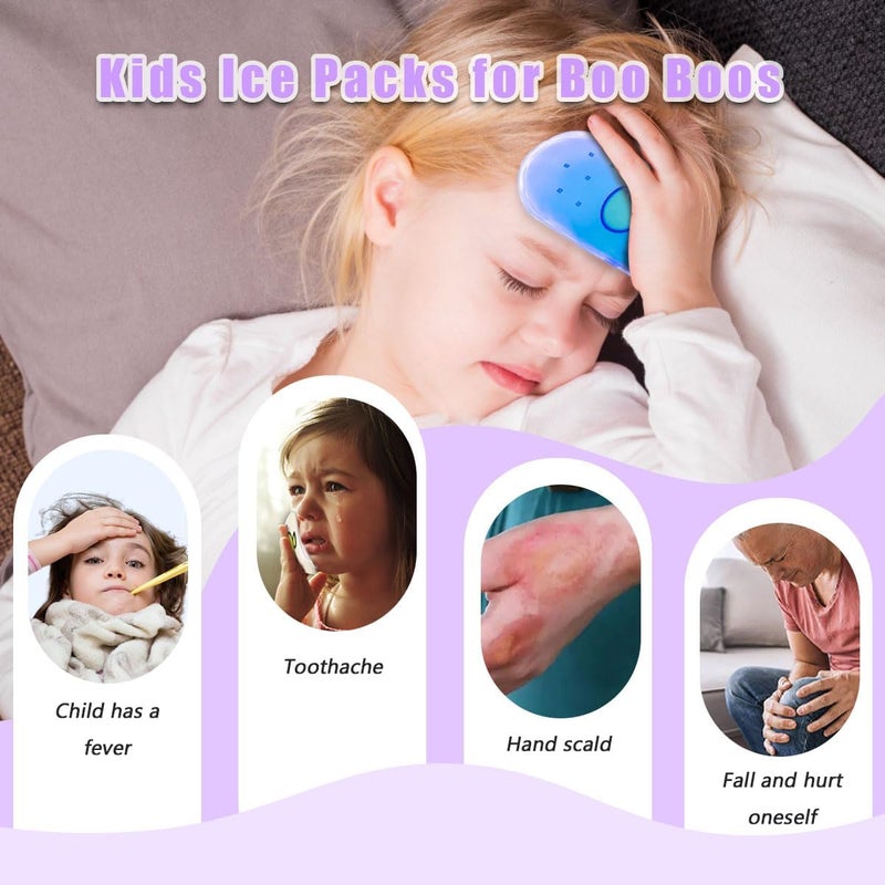 Couleurs Kids Ice Pack Hot or Cold Pack Gel Cooling Pad Reusable for Injuries Medical HealthSwelling and Pain Relief Tired Eyes Child Injury Headache Sinus Relief Smiling Ice Bag - Image 4