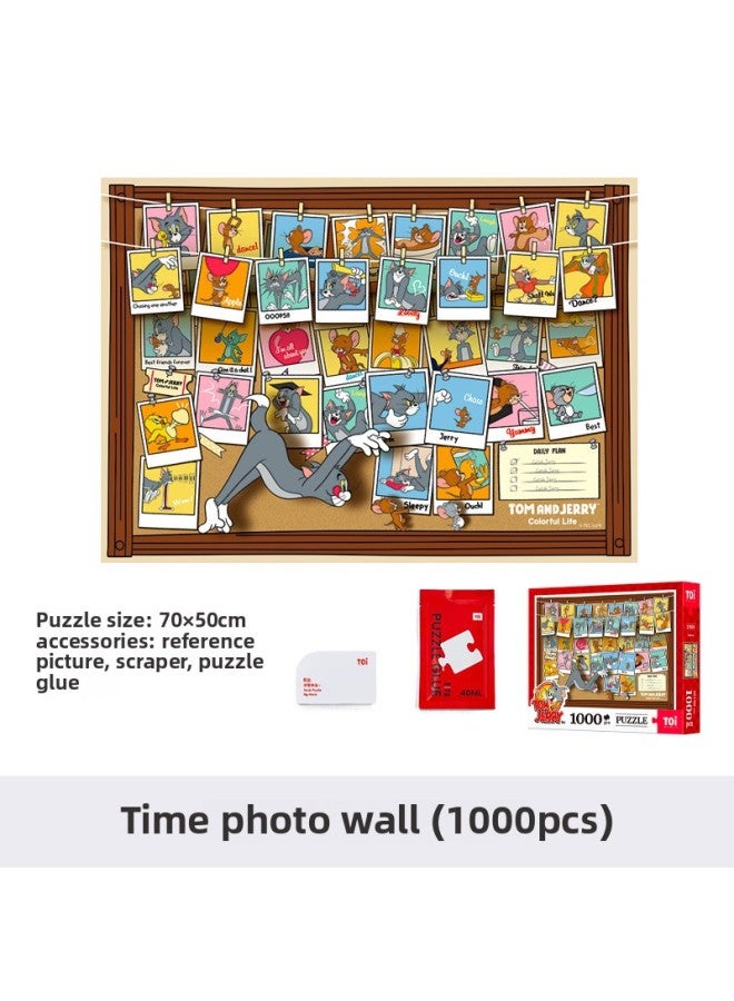 【مجموعة القط والفأر】 لغز القط والفأر TOI Tuyi Chao Plays الأصلي 1000 قطعة 500 قطعة 300 قطعة - اللون: 1000 قطعة جدار صور مرة واحدة - Image 1