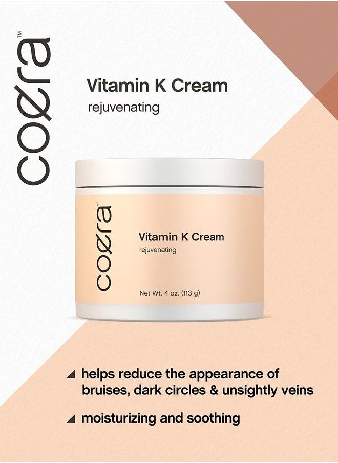 Horbäach - Vitamin K Cream 4 oz | Premium Formula for Bruises, Spider Veins, Dark Circles, Broken Capillaries, Eyes, and Face | Paraben and SLS Free - Image 1