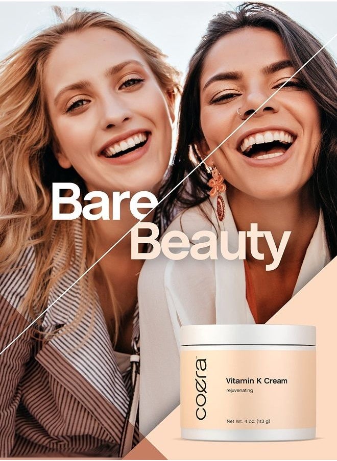 Horbäach - Vitamin K Cream 4 oz | Premium Formula for Bruises, Spider Veins, Dark Circles, Broken Capillaries, Eyes, and Face | Paraben and SLS Free - Image 1