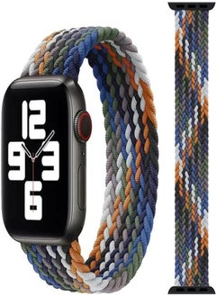 45/42/44/49 mm Solo Loop Fabric Braided Rubber Band For Apple Watch Series 8/1/2/3/4/5/6/7 (Medium, Multicolored 1)