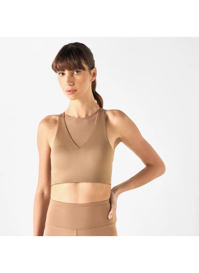 ADOT Sport Bra with Mesh Detail