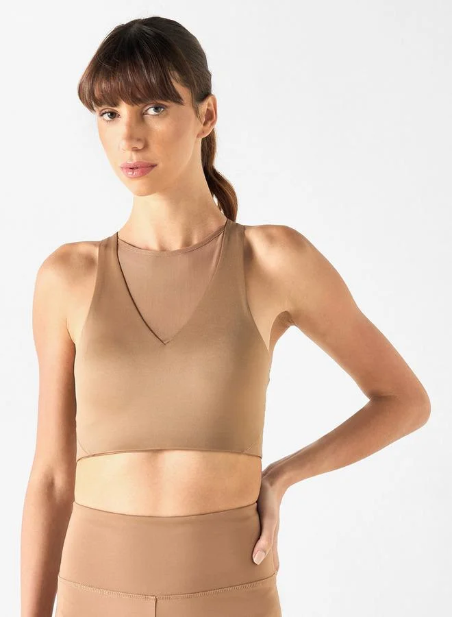ADOT by Splash Sport Bra with Mesh Detail