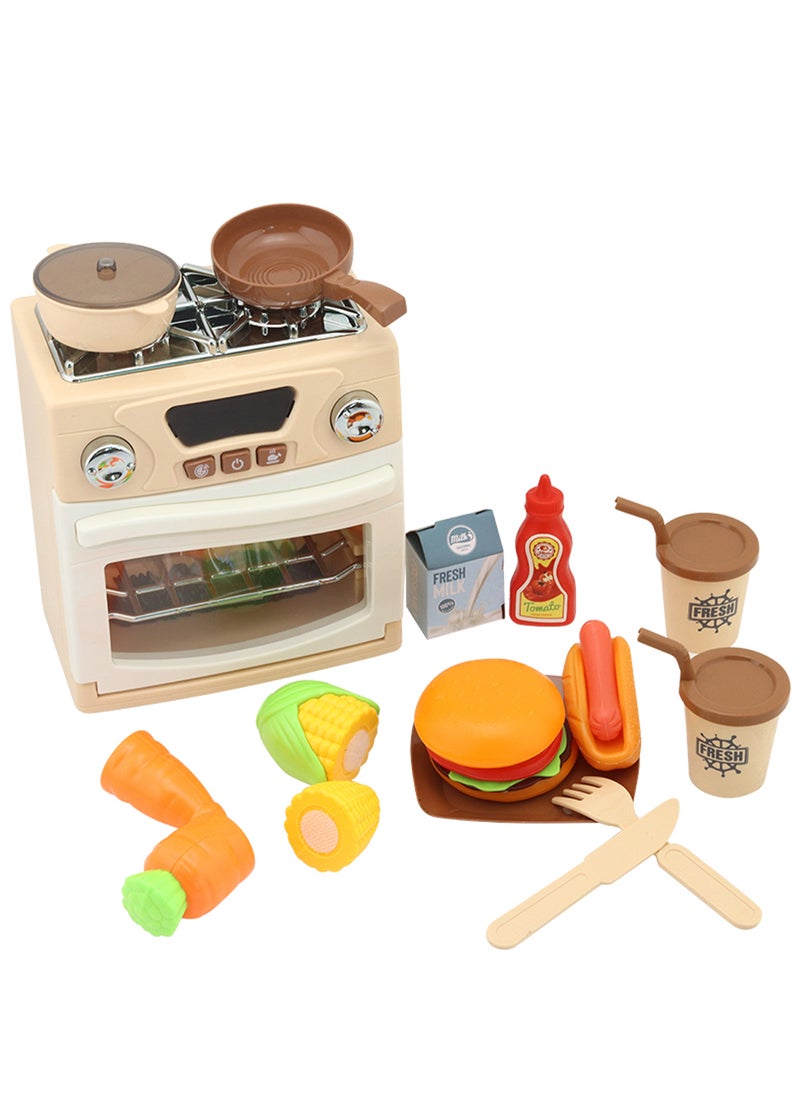 MaBaby - Play Kitchen Mini Toy Oven Kids Easy Bake Oven,Kids Oven Kitchen Playset ,Pretend Play Toy Kitchen Set for Children - Image 1