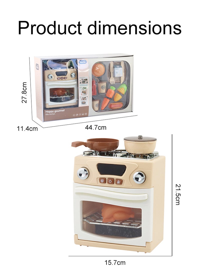 MaBaby - Play Kitchen Mini Toy Oven Kids Easy Bake Oven,Kids Oven Kitchen Playset ,Pretend Play Toy Kitchen Set for Children - Image 1