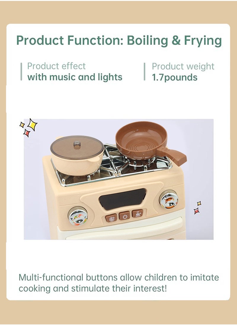 MaBaby - Play Kitchen Mini Toy Oven Kids Easy Bake Oven,Kids Oven Kitchen Playset ,Pretend Play Toy Kitchen Set for Children - Image 1