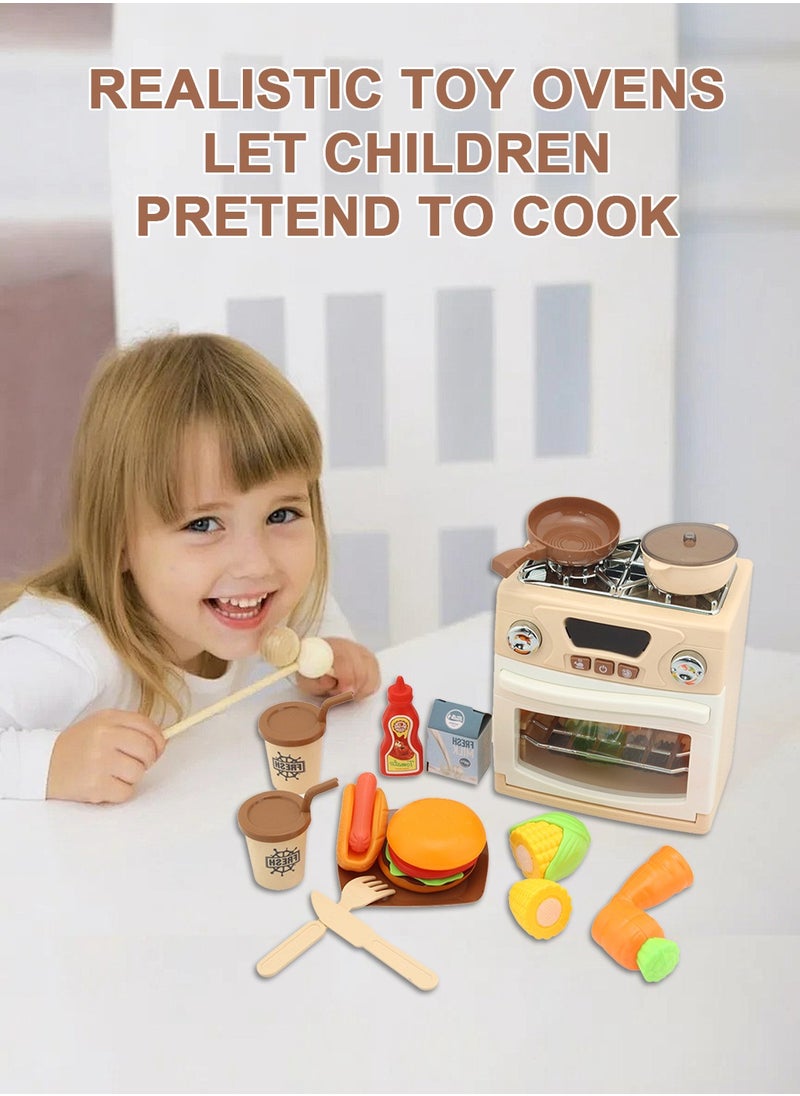 MaBaby - Play Kitchen Mini Toy Oven Kids Easy Bake Oven,Kids Oven Kitchen Playset ,Pretend Play Toy Kitchen Set for Children - Image 1