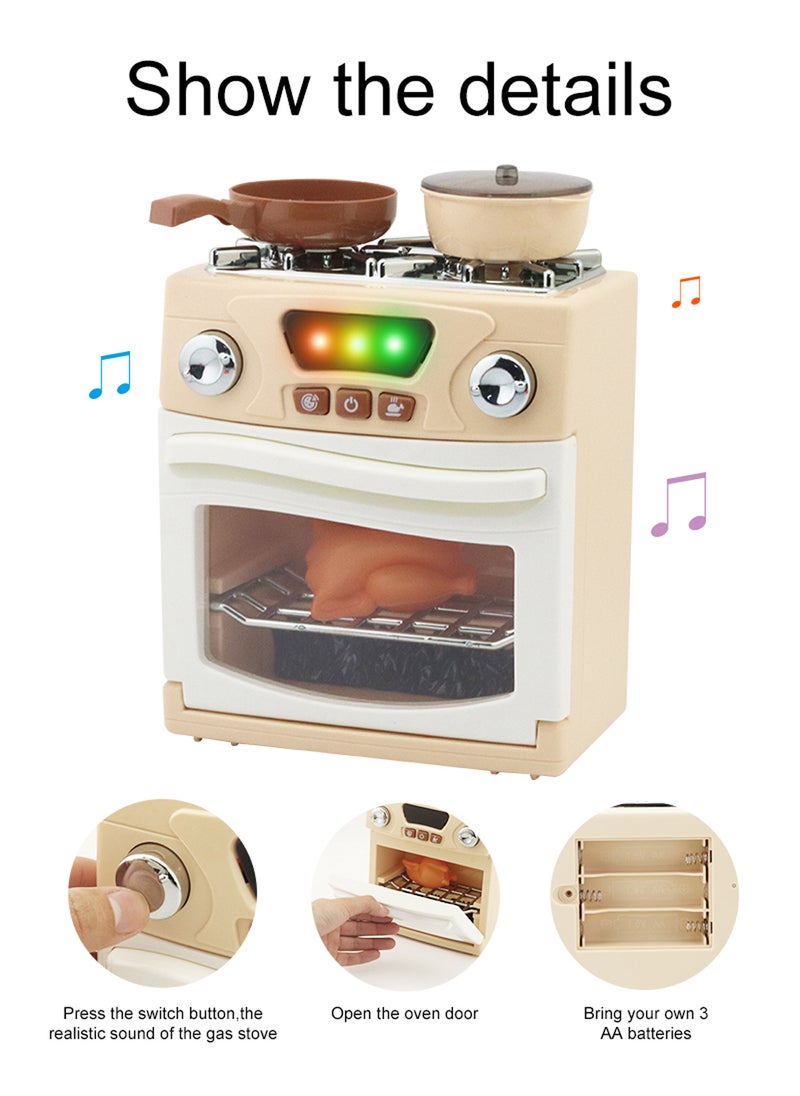 MaBaby - Play Kitchen Mini Toy Oven Kids Easy Bake Oven,Kids Oven Kitchen Playset ,Pretend Play Toy Kitchen Set for Children - Image 1