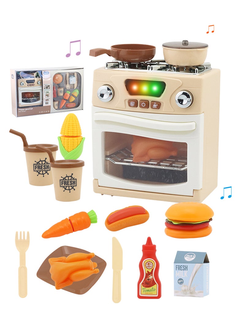 MaBaby - Play Kitchen Mini Toy Oven Kids Easy Bake Oven,Kids Oven Kitchen Playset ,Pretend Play Toy Kitchen Set for Children - Image 1