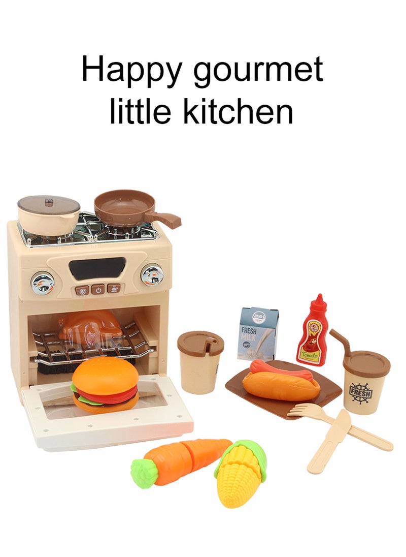 MaBaby - Play Kitchen Mini Toy Oven Kids Easy Bake Oven,Kids Oven Kitchen Playset ,Pretend Play Toy Kitchen Set for Children - Image 1