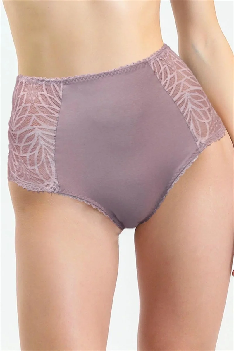ماجيك فورم 586 Women's High Waist Back Lace Panties-Zinc