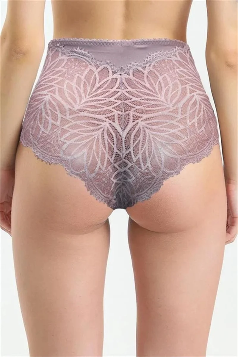 ماجيك فورم 586 Women's High Waist Back Lace Panties-Zinc