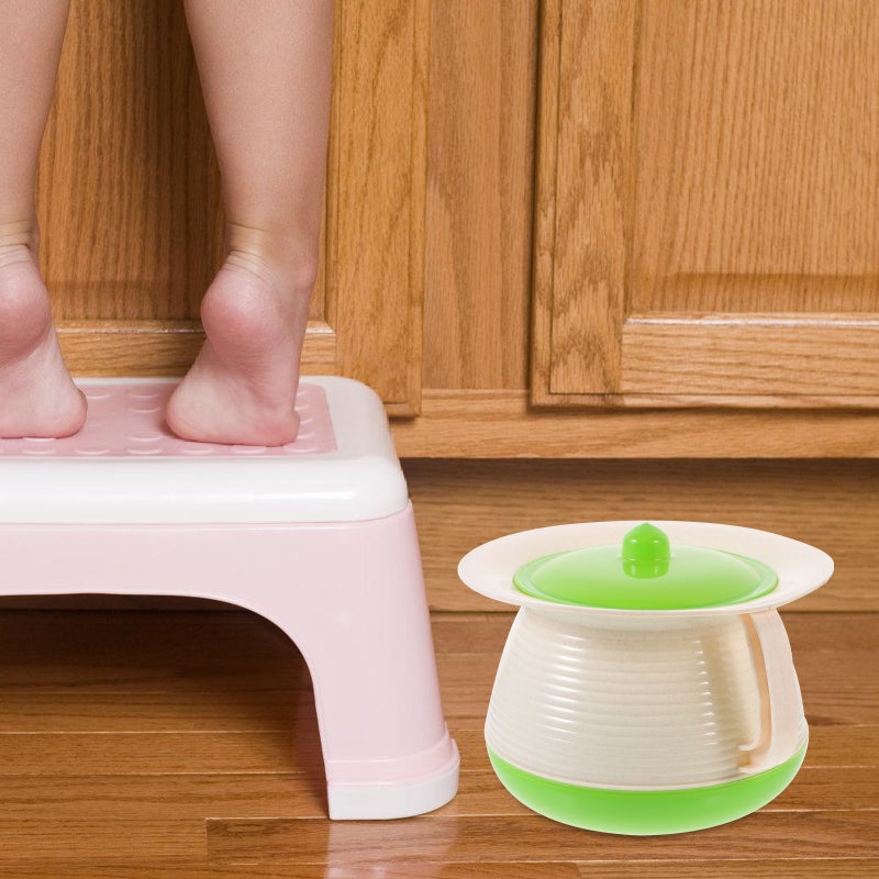 🚽 مرحاض محمول بغطاء لكبار السن والأطفال من مادة البولي بروبلين قابلة لإعادة الاستخدام - Image 3