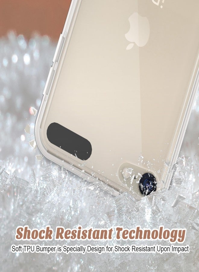 أولاك جراب ULAK متوافق مع أجهزة iPod Touch 7/6/5، جراب شفاف رفيع هجين مصنوع من مادة TPU مع غطاء خلفي صلب مقاوم للخدش من مادة PC، جراب امتصاص الصدمات في الزوايا لأجهزة iTouch من الجيل الخامس والسادس والسابع، شفاف - Image 3
