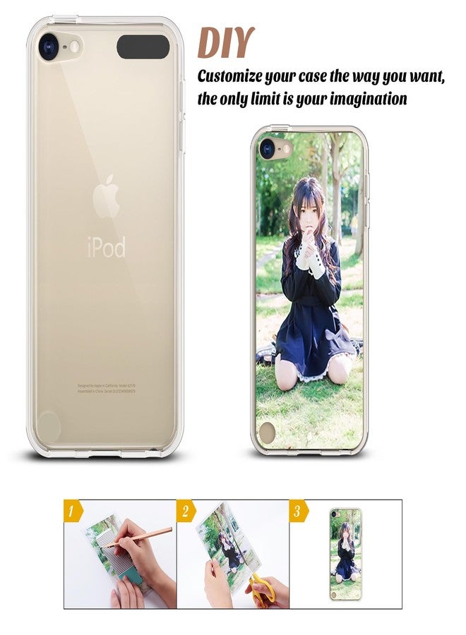أولاك جراب ULAK متوافق مع أجهزة iPod Touch 7/6/5، جراب شفاف رفيع هجين مصنوع من مادة TPU مع غطاء خلفي صلب مقاوم للخدش من مادة PC، جراب امتصاص الصدمات في الزوايا لأجهزة iTouch من الجيل الخامس والسادس والسابع، شفاف - Image 4