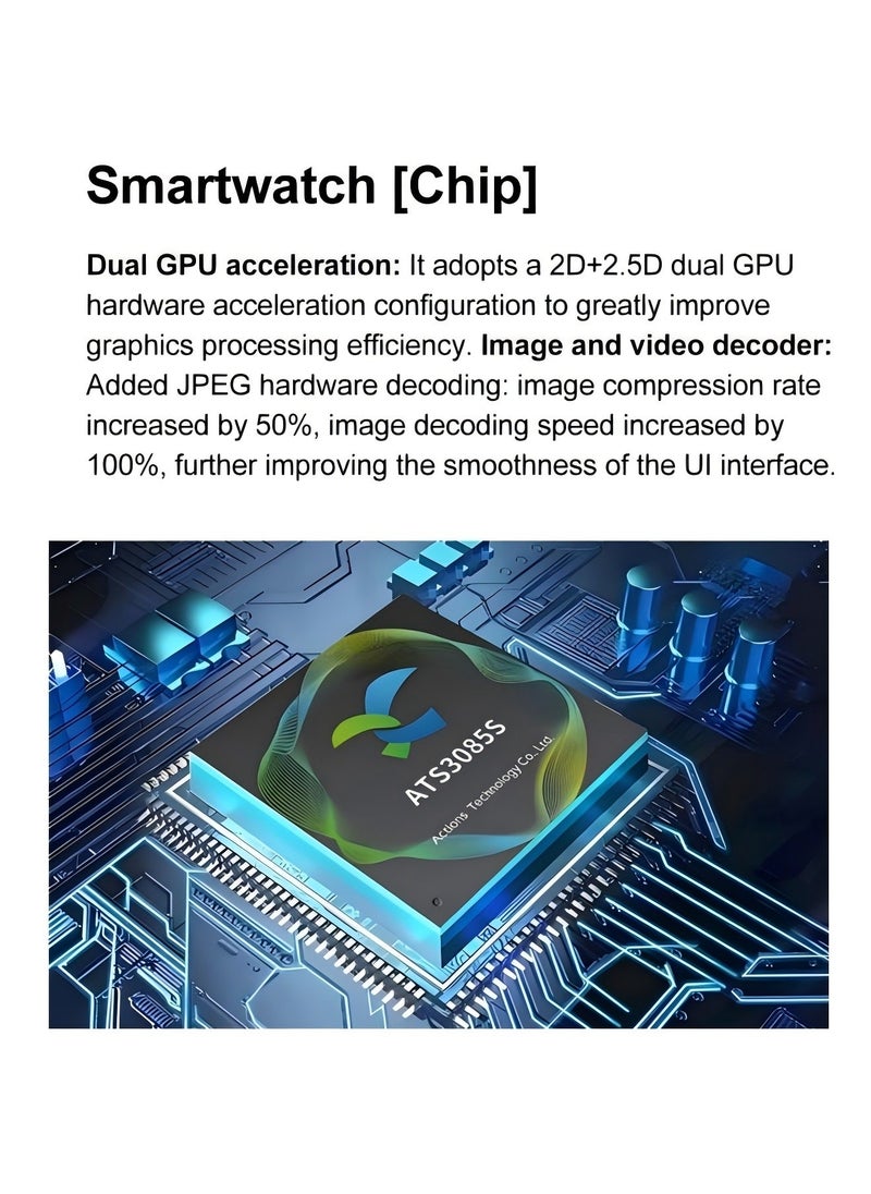 DT - DT Watch X Smart Watch Bluetooth Call AMOLED Round Screen 3D Surround Vision GPS Track Sports Smart Watch - Image 1