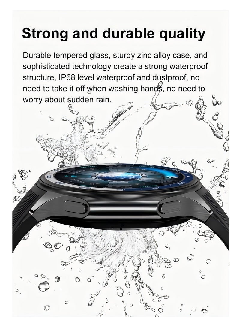 DT - DT Watch X Smart Watch Bluetooth Call AMOLED Round Screen 3D Surround Vision GPS Track Sports Smart Watch - Image 1