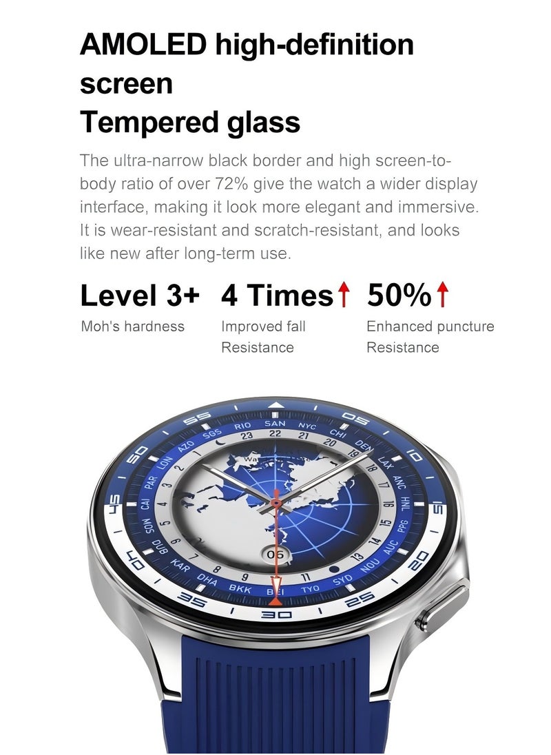 DT - DT Watch X Smart Watch Bluetooth Call AMOLED Round Screen 3D Surround Vision GPS Track Sports Smart Watch - Image 1