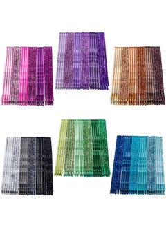 ANCIRS 144Pcs Glittering Bobby Pins For Women Assorted Color Hair Styling Pins For Various Hairstyles Metal Invisible Hair Clips Barrettes Accessories For Girls Hair Grips  - Image 1