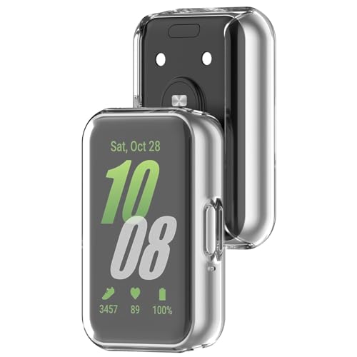 Wisely Protective Case Cover Compatible For Samsung Galaxy Fit 3 Smart Watch Full Screen Protector Soft Case HD Clear, Transparent - Image 2