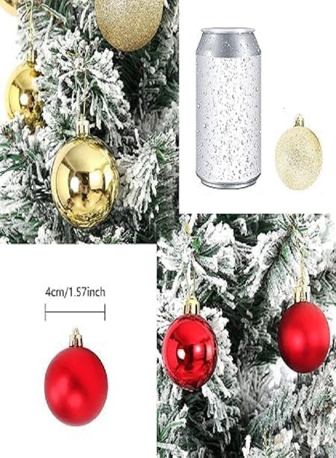 48 Pcs  Christmas Balls Ornaments for Xmas Christmas Tree, Shatterproof Christmas Holiday Party Garden Decoration New Year's Eve Ornaments - 4cm (Golden and Red) - Image 3