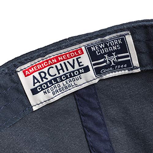 AMERICAN NEEDLE New York Cubans Historic Negro League Team Archive Baseball Cap Adjustable Buckle Strap Dad Hat (44747A-NYC-NAVY) - Image 2