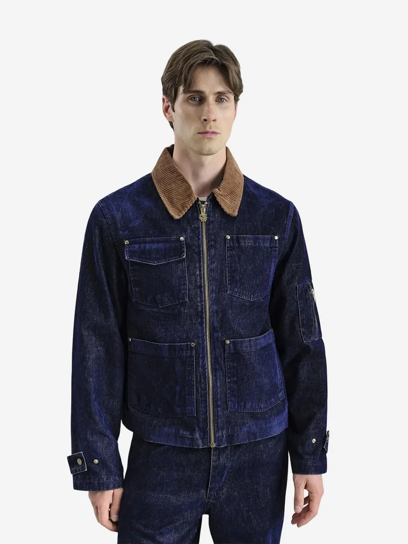 Giesto GIESTO Collar Detailed Seasonal Jacket with Pockets