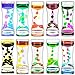 FKYTION Liquid Motion Bubbler Timer Pack of 10 Great Desktop Colorful Hourglass Liquid Bubbler Small Calming Relaxing Toys Sensory Anxiety Autism ADHD Fidget Toys 10 Pack Rainbow - Image 2