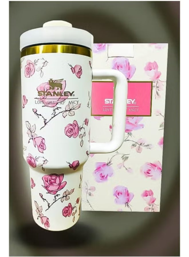 Stanley Stanley 40oz Tumbler – Stainless Steel Travel Mug with Reusable Straw | BPA-Free, Eco-Friendly & Dishwasher Safe | Leak-Proof FlowState™ Lid | Double-Wall Vacuum Insulated Keeps Drinks Hot for 16hrs & Cold for 24hrs | Slim Base Fits Car Cup Holders | Rugged Ergonomic Handle for Travel, Work, Outdoor, and On-the-Go Use | Durable Reusable Thermal Mug for Coffee, Tea, Water & More - Image 4