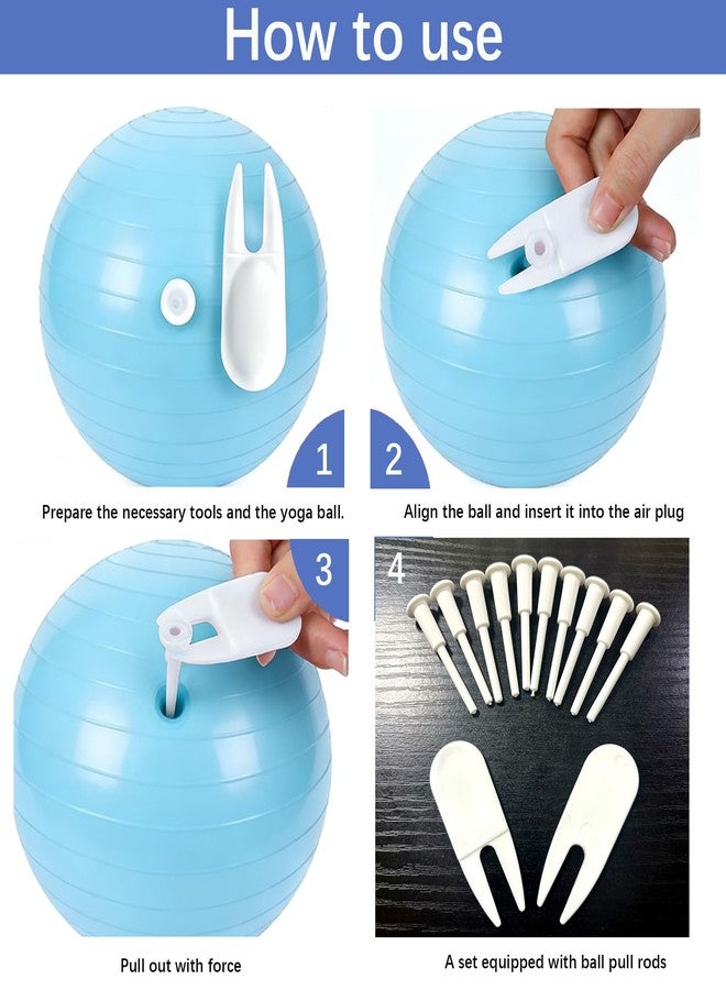 EMYVSVO 12pcs Yoga Ball Plug Replacement Kit, Pilates Ball Air Stopper Air Stopper Plug Pin Adapter Kit for Yoga Balls, Bouncing Balls Inflatable Beds - Image 5