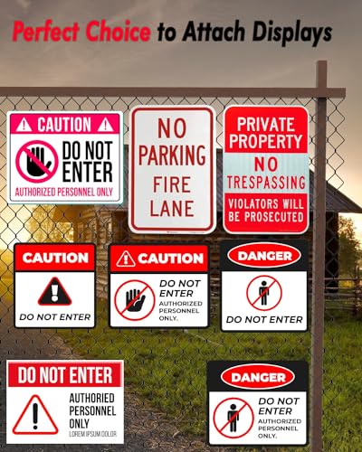 Zakdbbry Chain Link Fence Sign Mount Fence Sign Fastener Bracket Black 20 Packs - Image 3