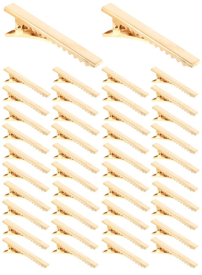 Honbay 100PCS Metal Alligator Hair Clips Single Prong Hair Bow Clips Flat Top Hairpins with Teeth for Hair Styling Accessories or Crafts Project (56mm/2.2inch) - Image 1
