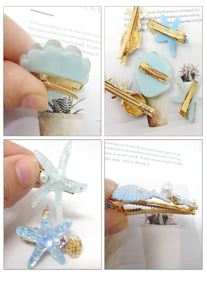 Honbay 100PCS Metal Alligator Hair Clips Single Prong Hair Bow Clips Flat Top Hairpins with Teeth for Hair Styling Accessories or Crafts Project (56mm/2.2inch) - Image 4