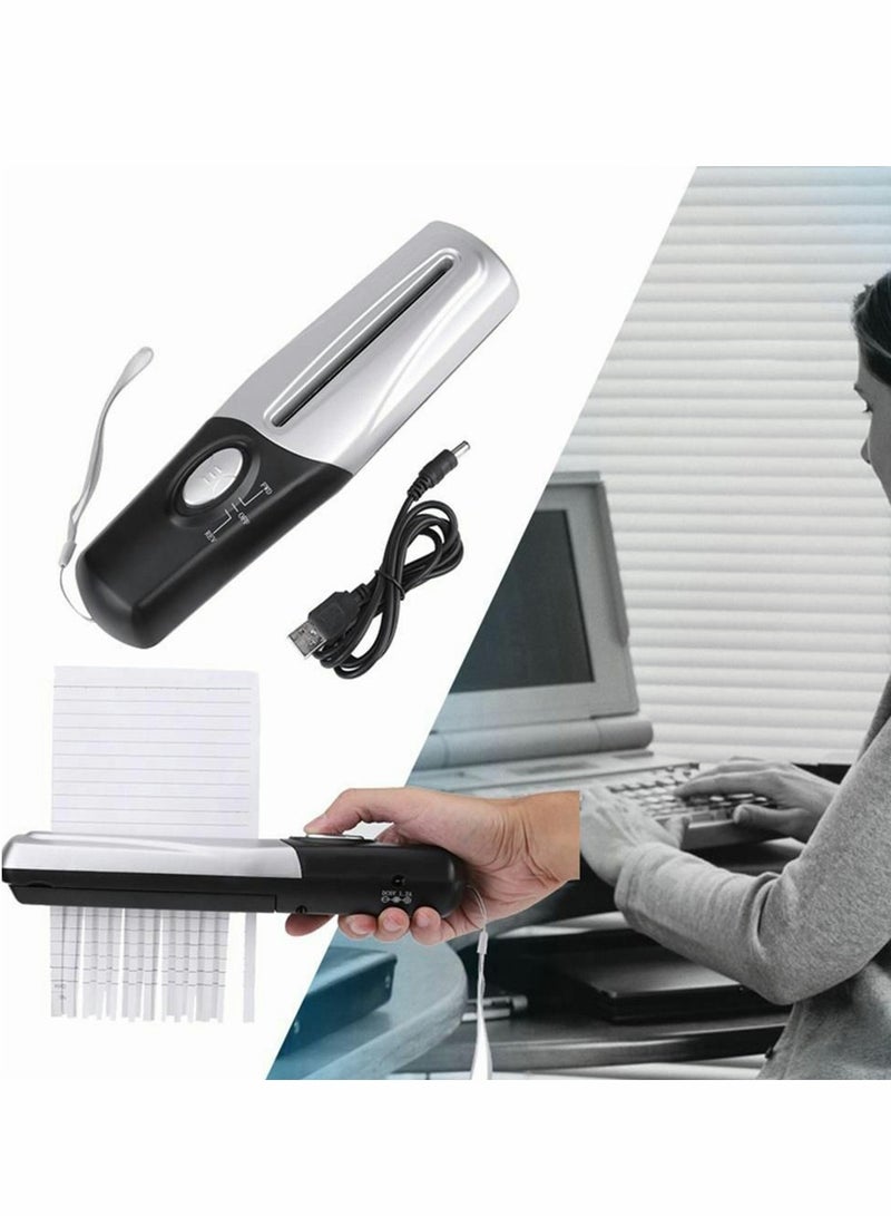 Generic Compact USB Battery Powered Mini Paper Shredder, 2L Handheld Shredding Device for Office Use  - Image 2