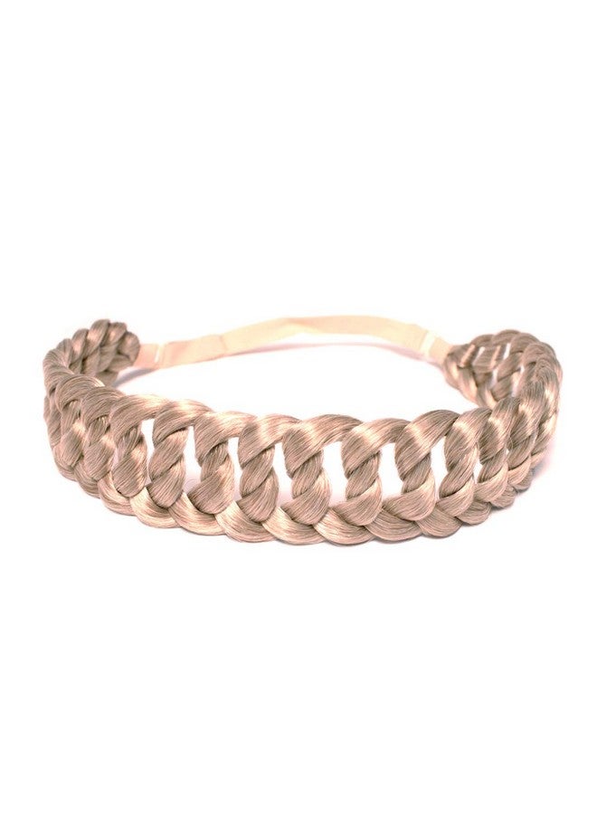 Mia Chainlink Braidie Headband Classic + Chic Braided Synthetic Hair Accessory Blonde For Women Girls Fashionistas 1Pc - Image 1