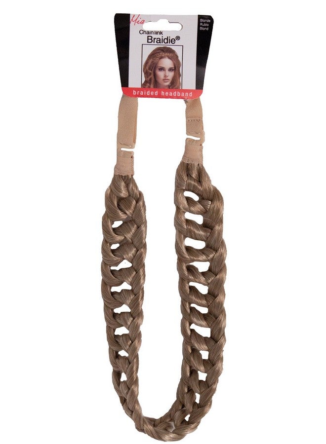 Mia Chainlink Braidie Headband Classic + Chic Braided Synthetic Hair Accessory Blonde For Women Girls Fashionistas 1Pc - Image 3
