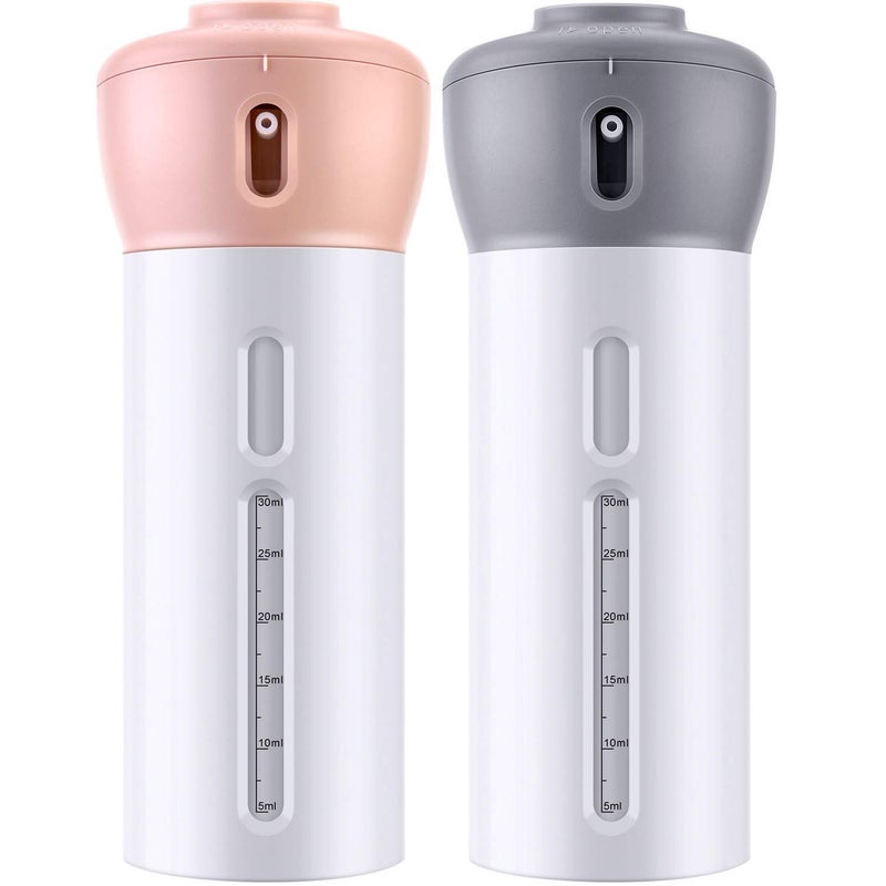 VENIVA 2 Pieces 4 in 1 Travel Bottle Refillable Lotion Bottles Sets Travel Dispenser Bottle Sets Reusable Lotion Container for Travel Supplies and Camping multicolor - Image 2