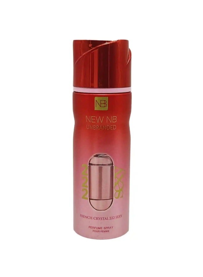 NEW NB Unbranded French Crystal 222 Sexy Deodorant Spray Pour Femme - 200ml - Image 1