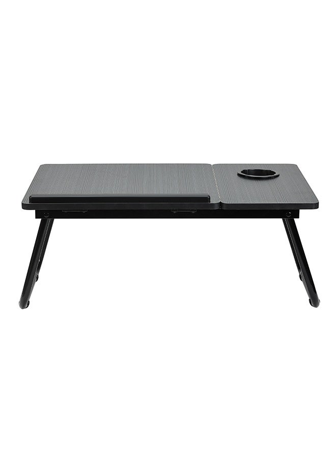 LAWAZIM Folding Table With Adjustable Top - Black Color - Laptop Bed Tray Desk with Adjustable Tilt Panel, Cup Holder, and Foldable Legs - for Bed, Sofa, Floor, Reading, Writing, Eating, and Studying - Image 4