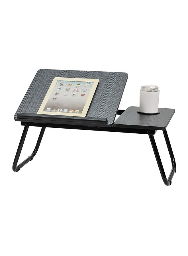 LAWAZIM Folding Table With Adjustable Top - Black Color - Laptop Bed Tray Desk with Adjustable Tilt Panel, Cup Holder, and Foldable Legs - for Bed, Sofa, Floor, Reading, Writing, Eating, and Studying - Image 2